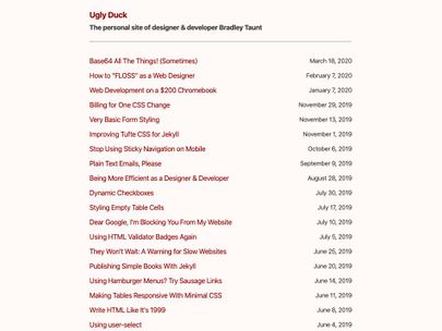 Screenshot of https://uglyduck.ca/